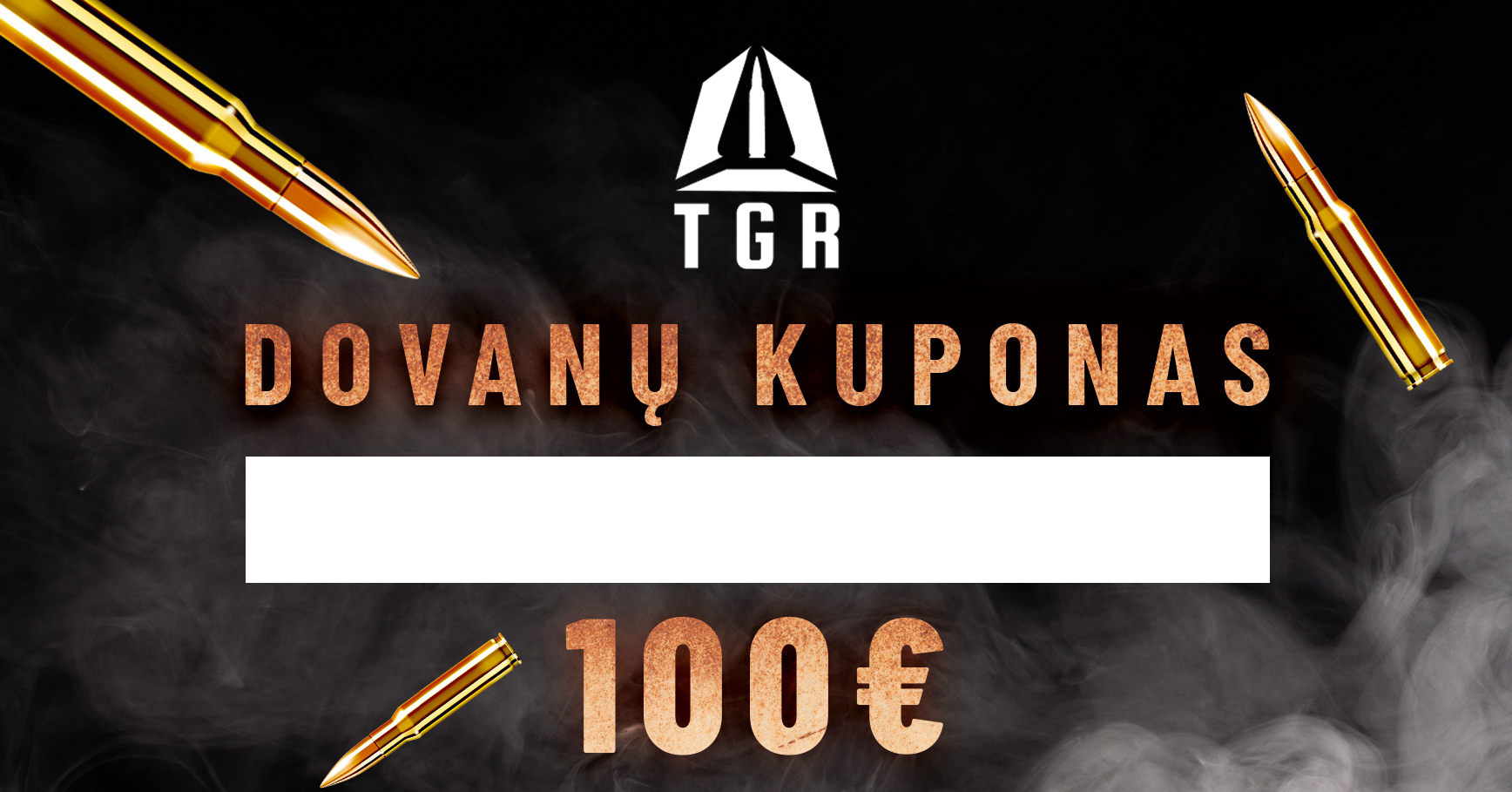 Dovanų kuponas: Pilnas šaudymo nuotykis TGR (100 €)