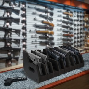 Brihard Advanced Foam Holder – pistoletų stovas 8 ginklams