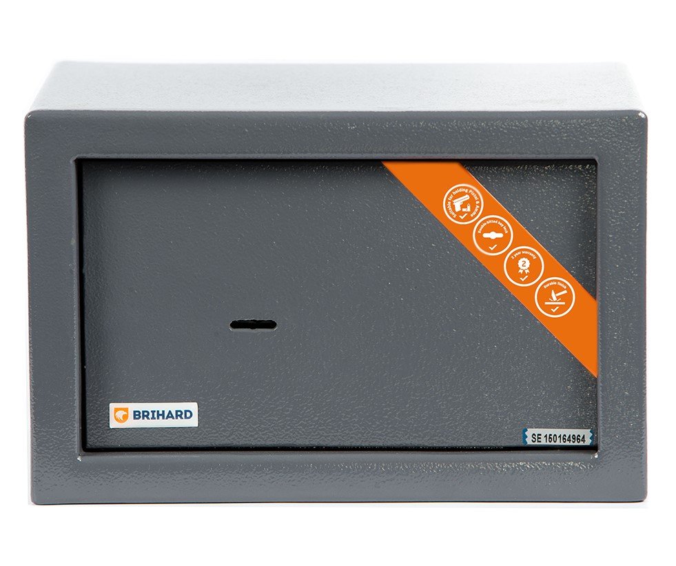Brihard Pistol K – kompaktiškas seifas 1 pistoletui su raktine spyna