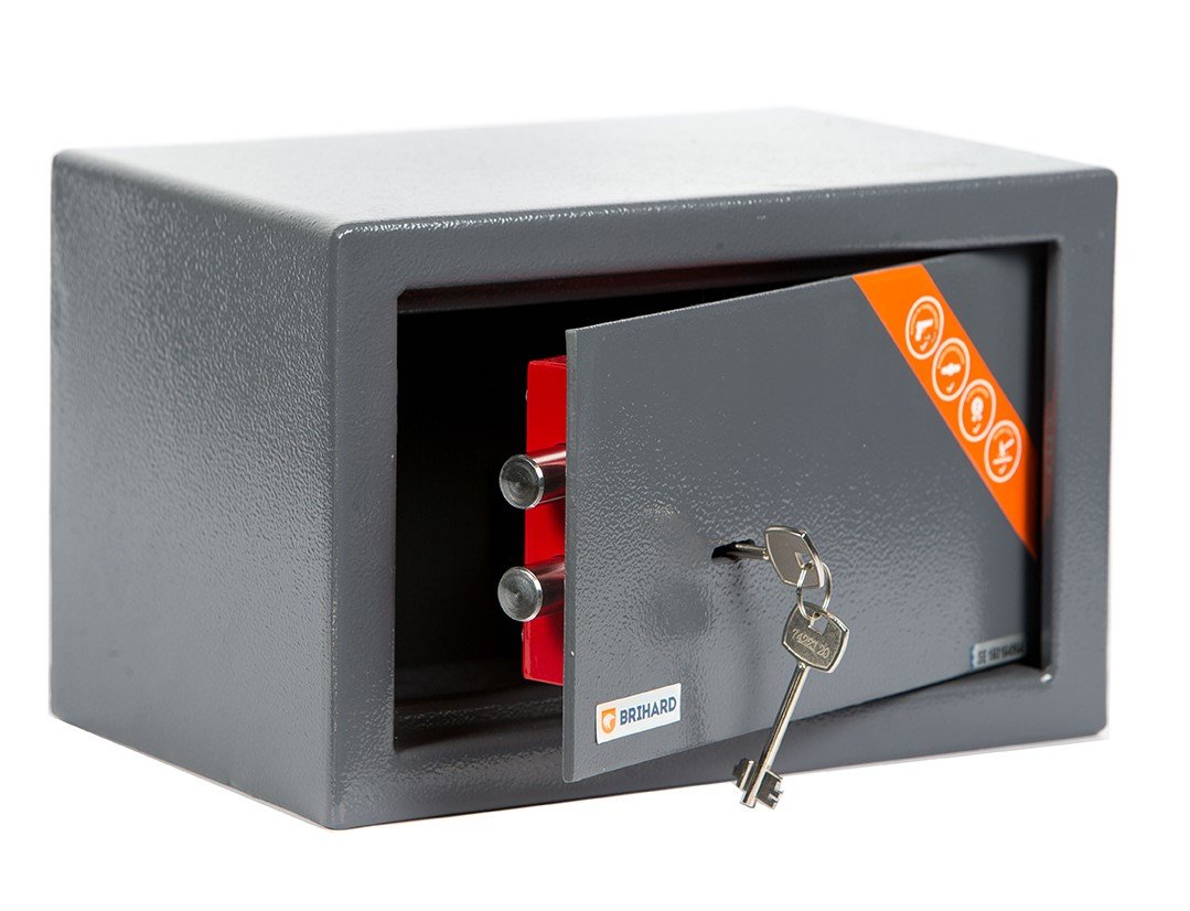 Brihard Pistol K – kompaktiškas seifas 1 pistoletui su raktine spyna - Image 4
