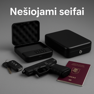 Nešiojami seifai ir seifų priedai