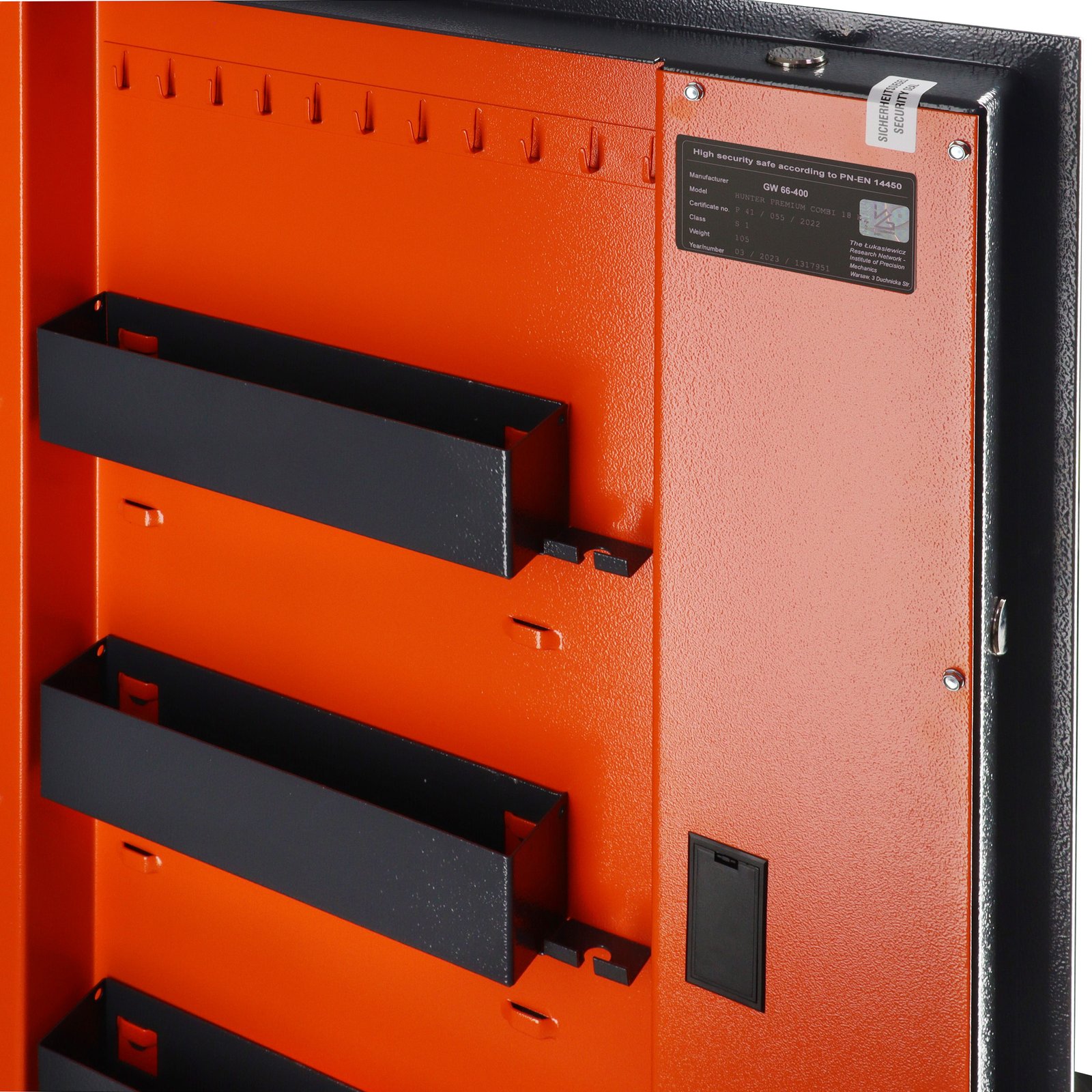 Brihard Hunter Premium Combi 18 E sertifikuotas ginklų seifas (S1 klasė, 18 ginklų) - Image 8