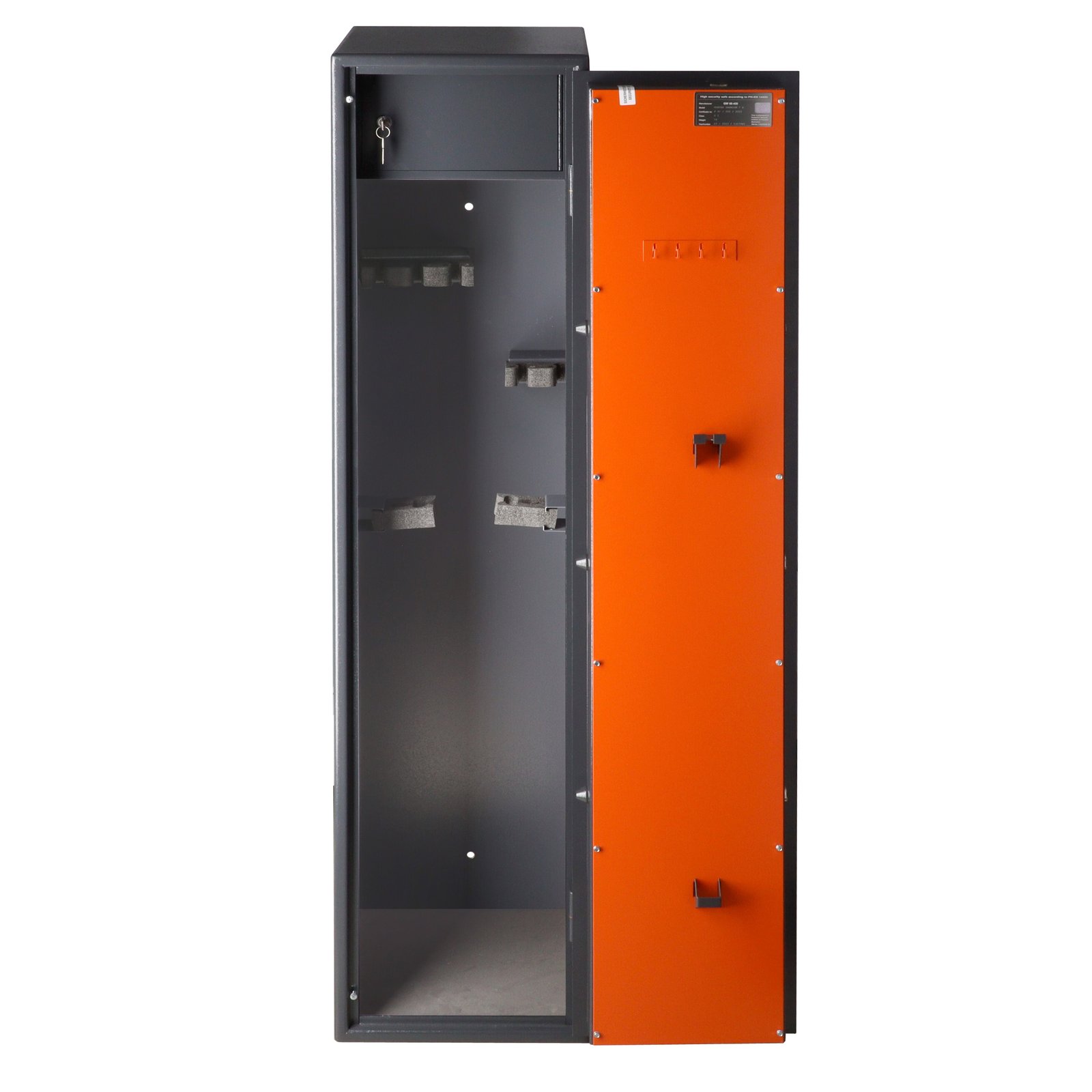 Brihard Hunter Premium 7 K sertifikuotas ginklų seifas (S1 klasė, 7 šautuvai, raktinė spyna) - Image 4