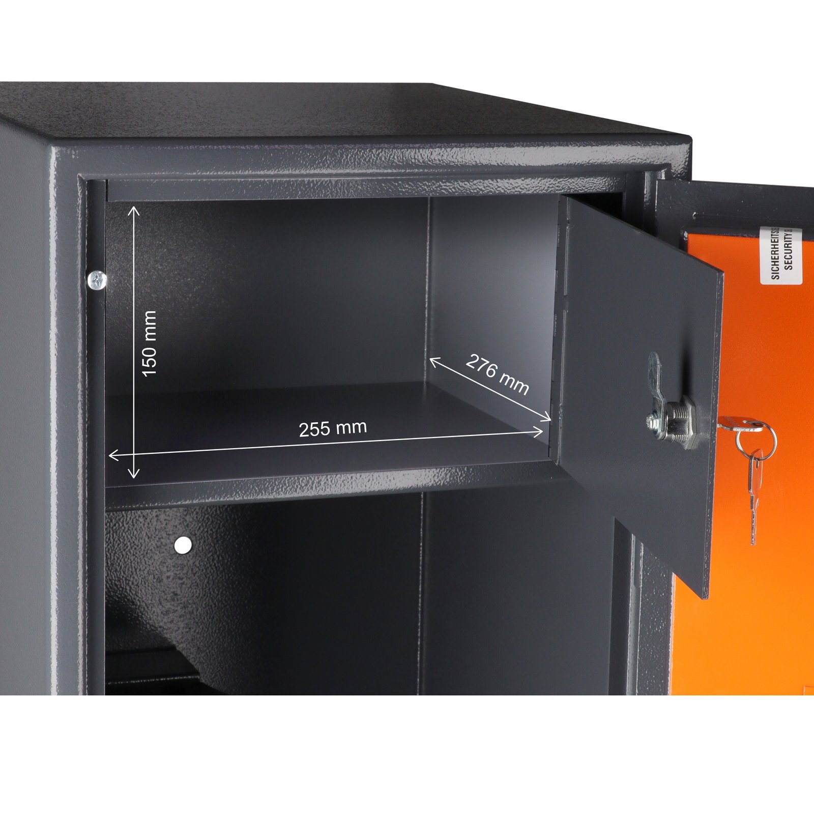 Brihard Hunter Premium 7 K sertifikuotas ginklų seifas (S1 klasė, 7 šautuvai, raktinė spyna) - Image 6