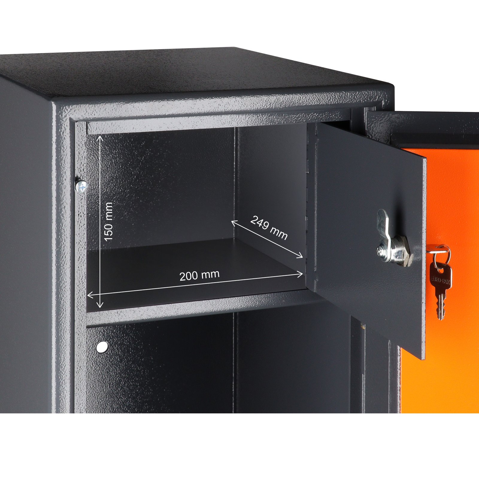 Brihard Hunter Premium 5 K sertifikuotas ginklų seifas (S1 klasė, 5 šautuvai, raktinė spyna) - Image 2